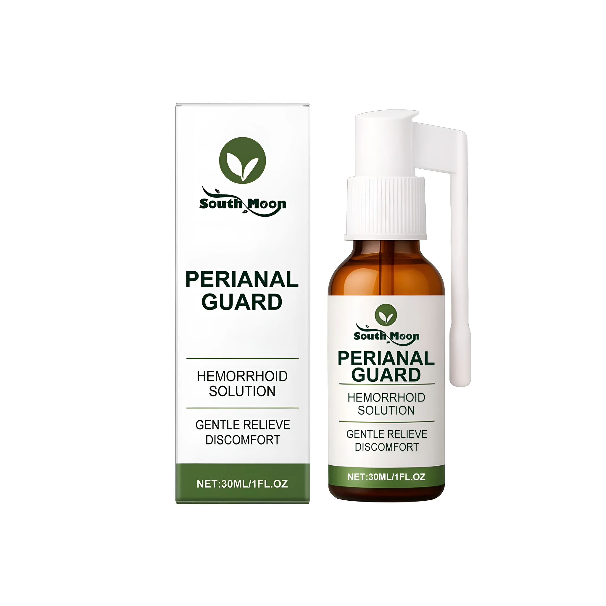 Perianal soothing spray 30ml bottle with menthol and ginger for anal comfort