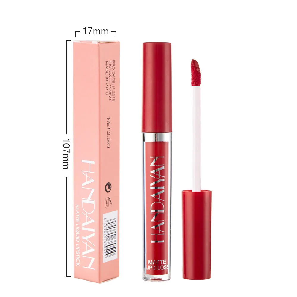 HANDAIYAN matte non-stick cup lip gloss 2.5ml non-fading liquid lipstick colour options