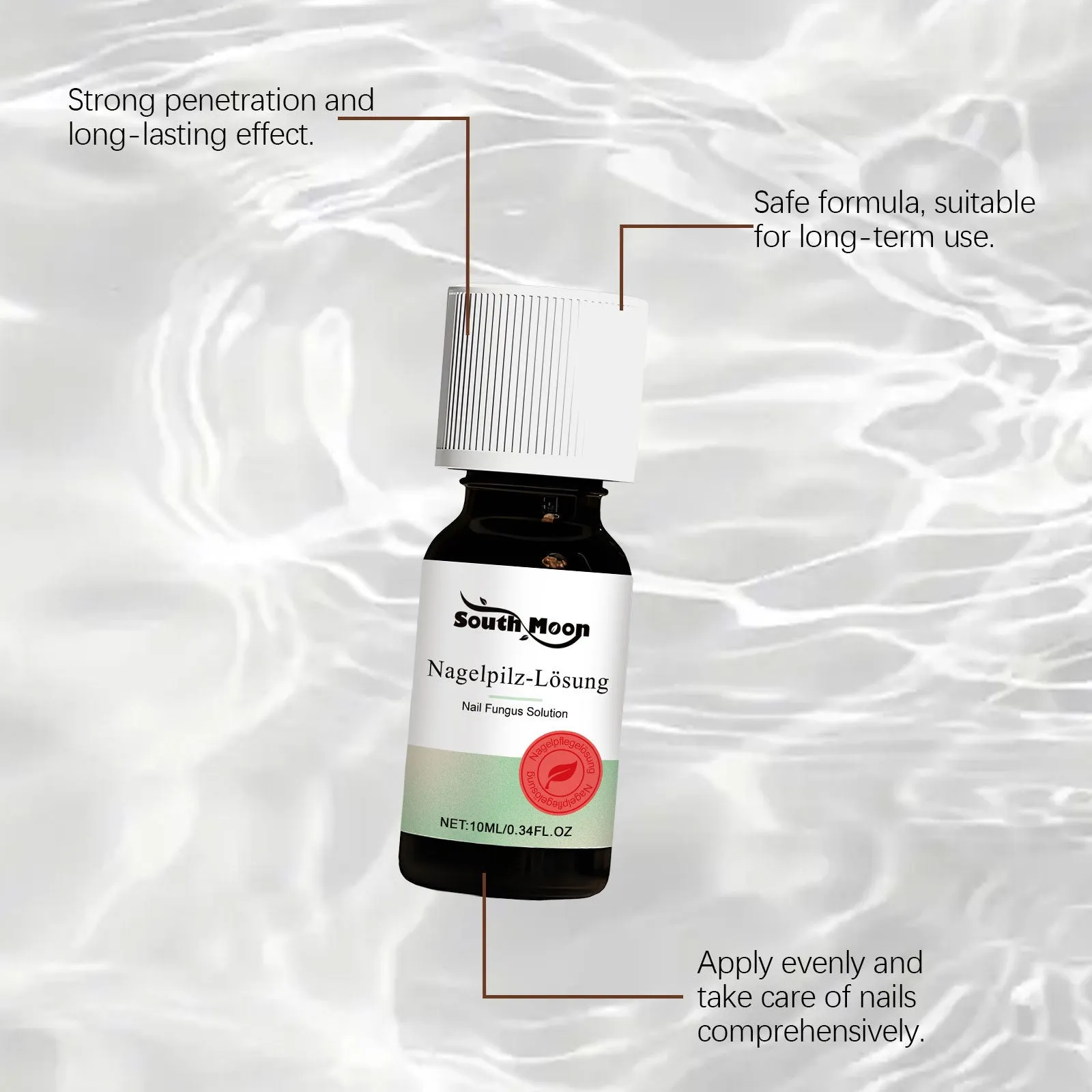 10ml nail care essence bottle with tea tree oil and eucalyptus for daily moisturising nail maintenance