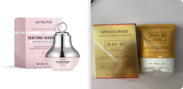 Neck moisturising cream set with eye cream for dry skin in a box