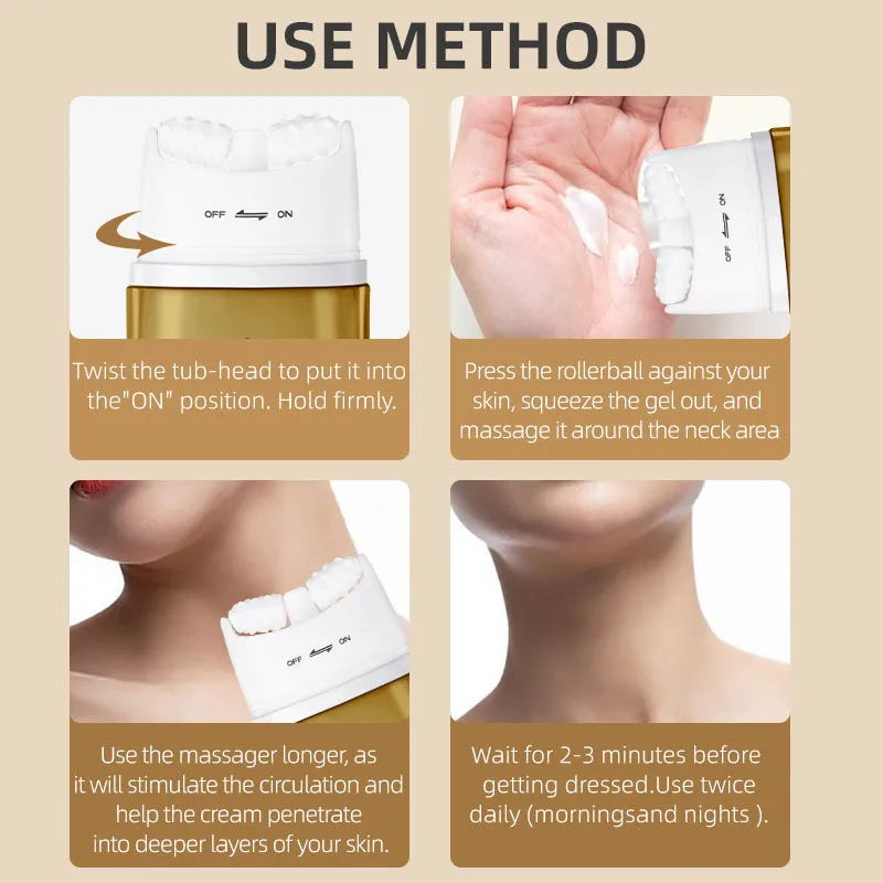 Neck moisturising cream set with eye cream for dry skin in a box