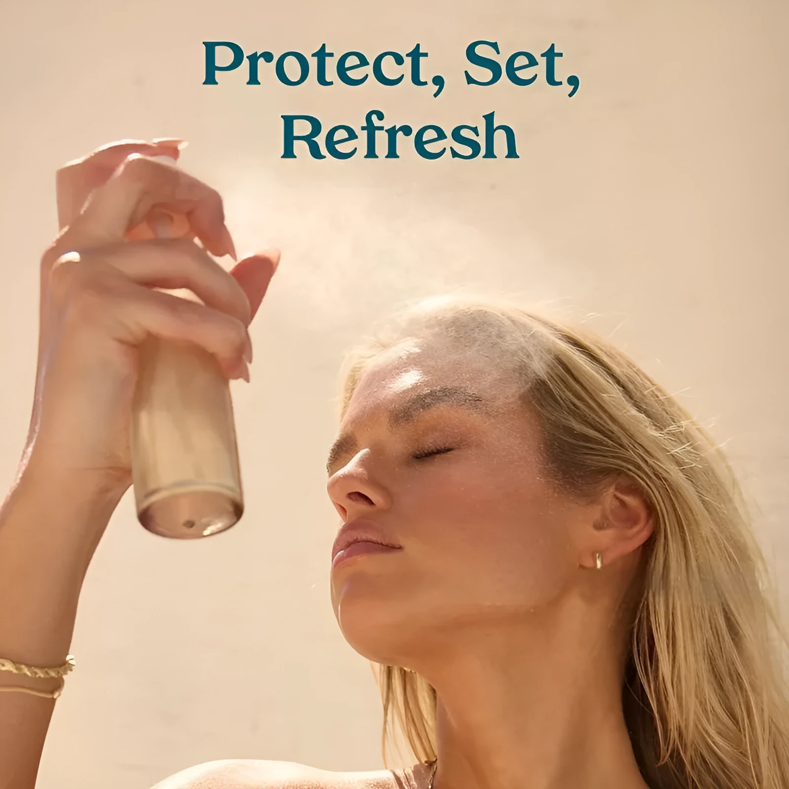 Standard 75ml makeup setting spray bottle with moisturising and nourishing formula for facial application
