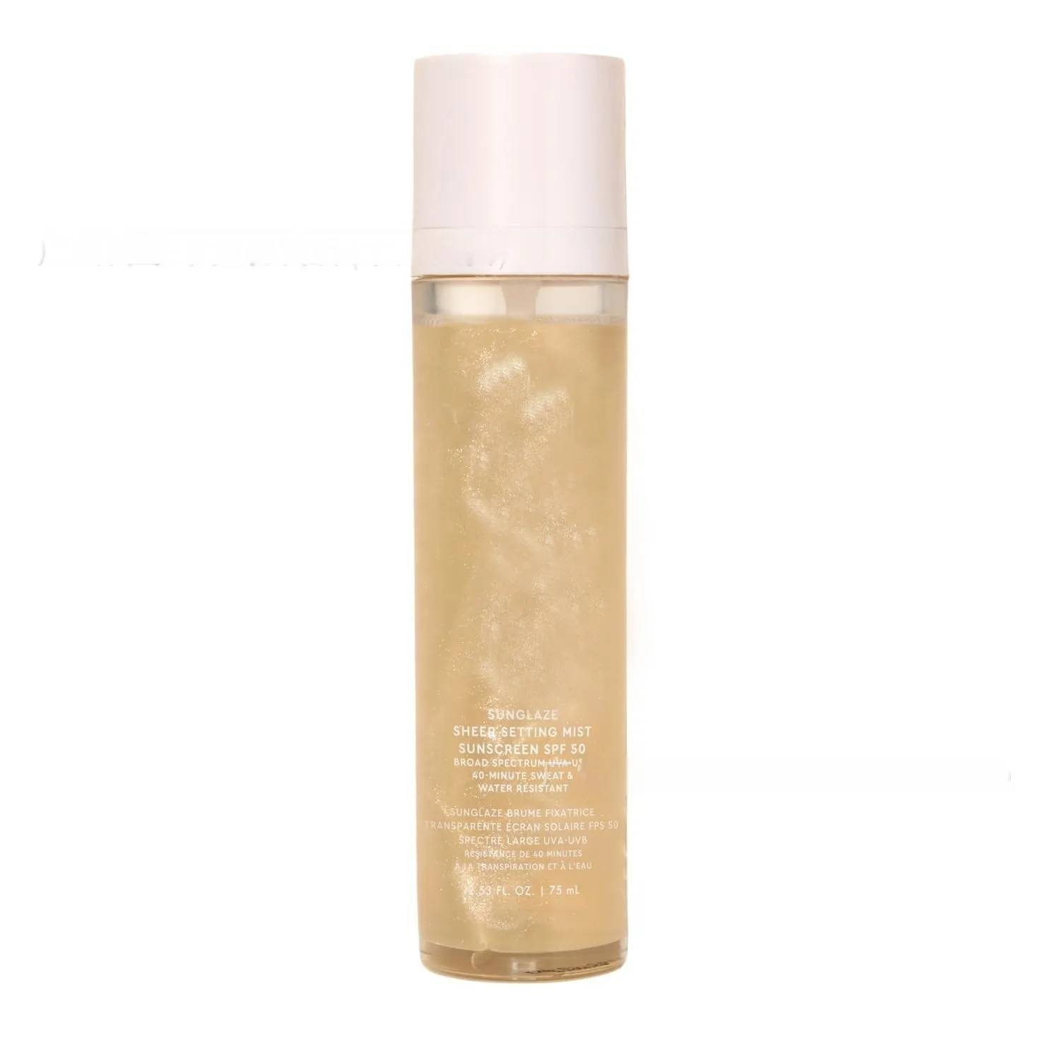 Standard 75ml makeup setting spray bottle with moisturising and nourishing formula for facial application