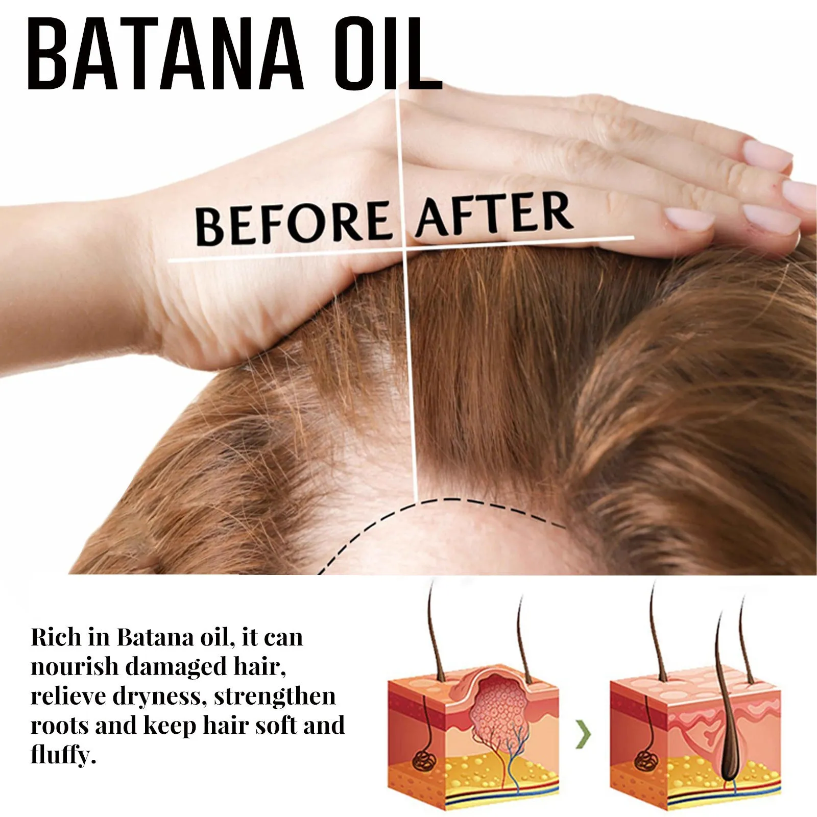 Batana Hair Mask 100ml compact pot with moisturising vitamin E and palm oil formula