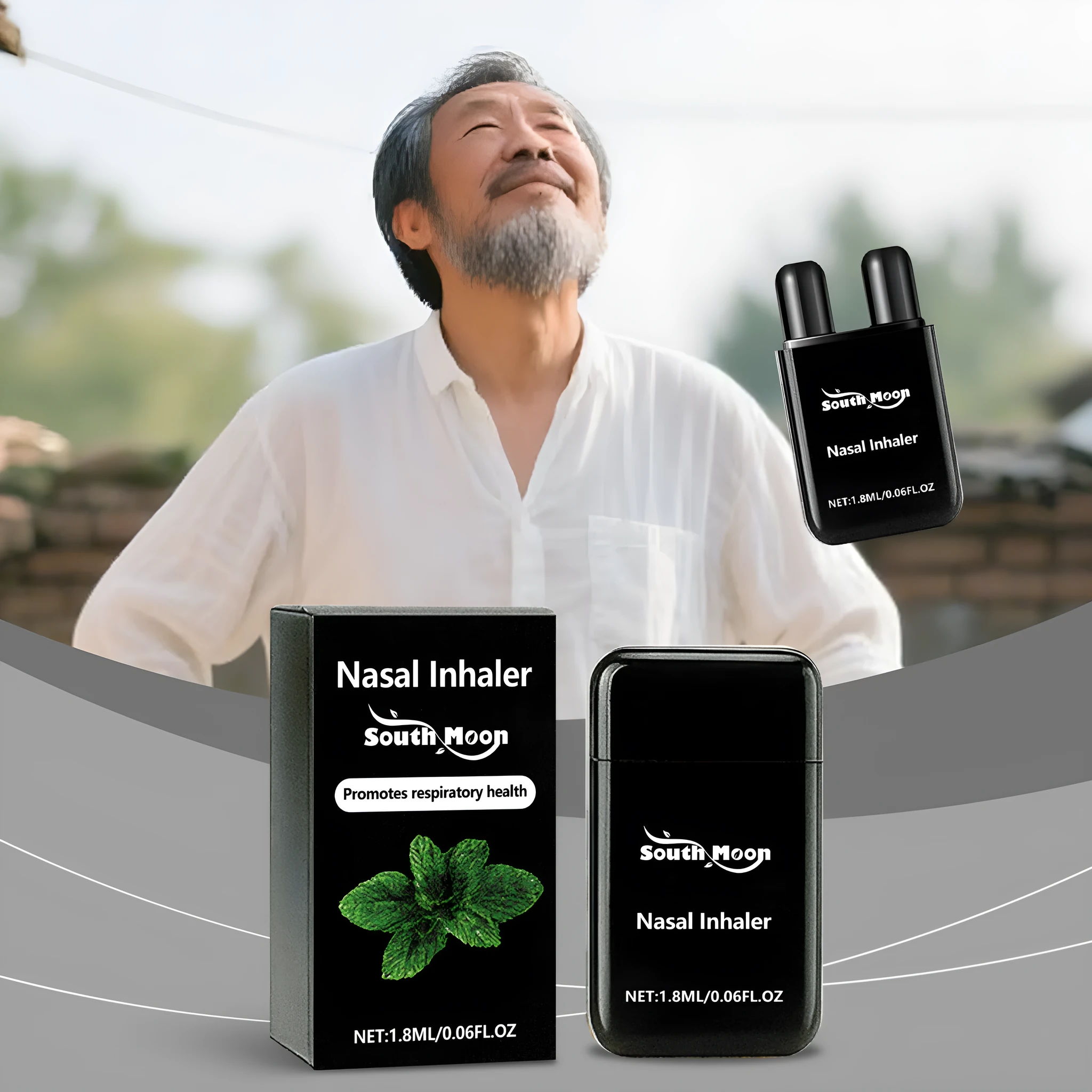 Body care nose drain plunger kit with nasal suction device and 1.8ml liquid solution