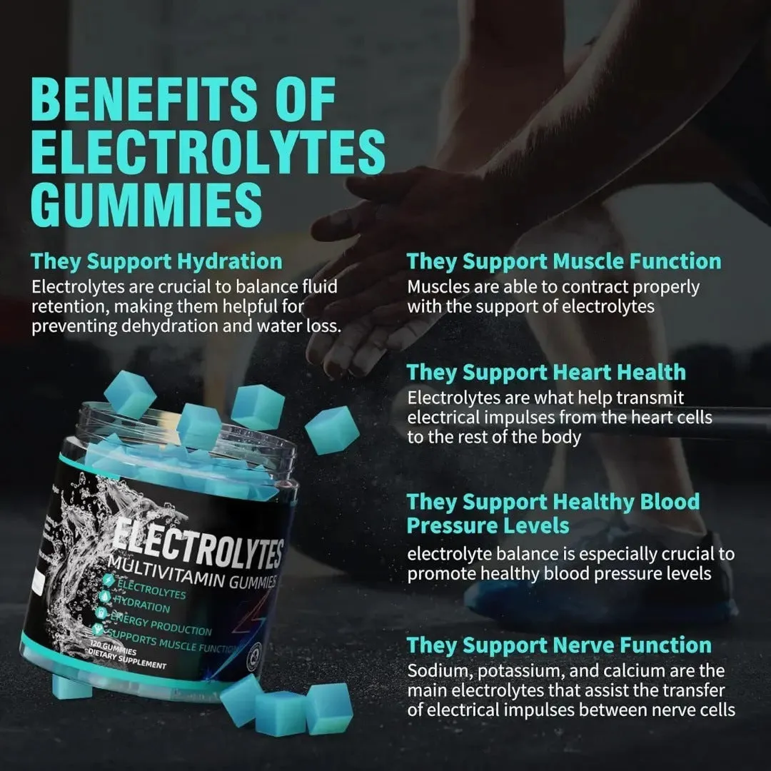 Electrolyte jelly energy support soft candy 120 tablets adult supplement in packaging
