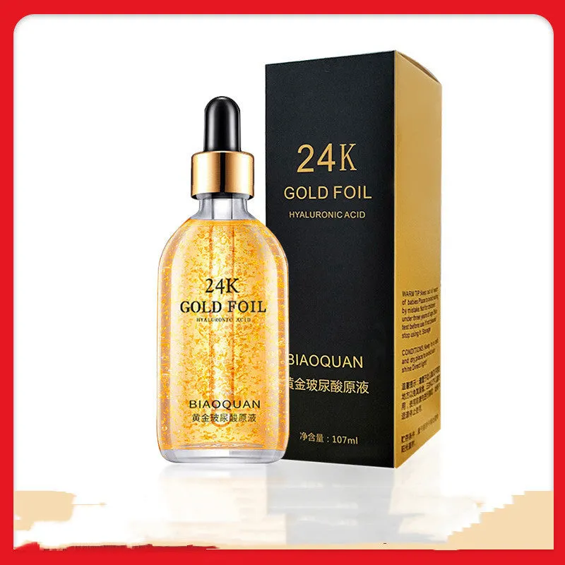 Firming and lifting skin care stock solution gold liquid in 100ml bottle with ginseng and Cordyceps essence