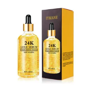 Firming and lifting skin care stock solution gold liquid in 100ml bottle with ginseng and Cordyceps essence