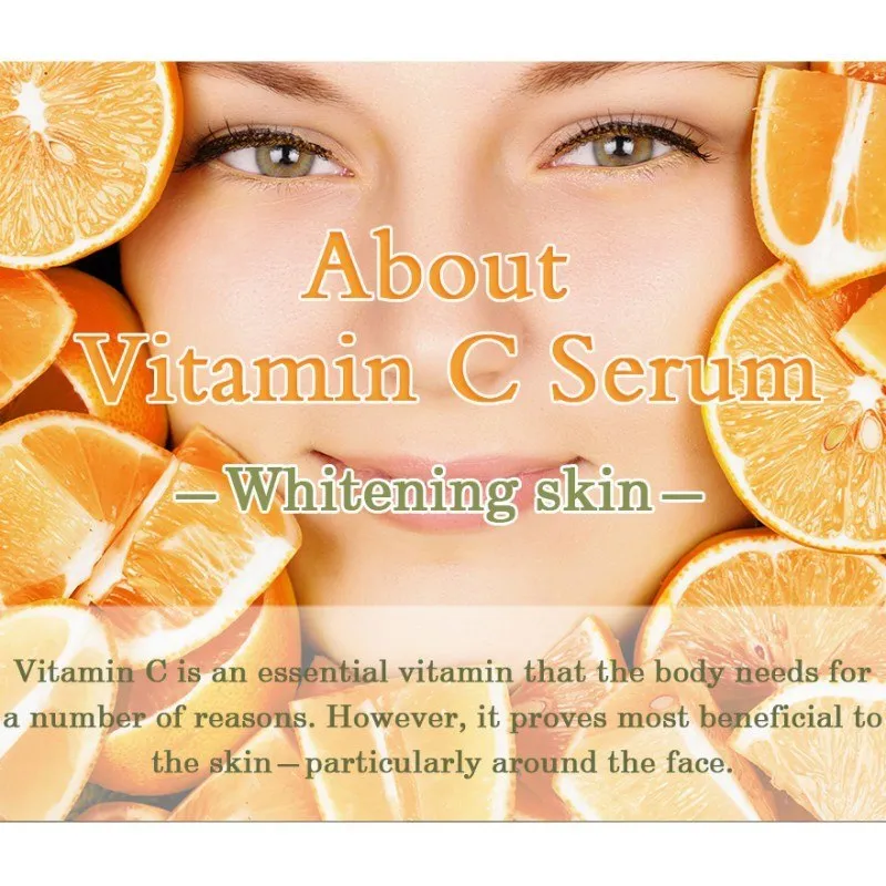 Vitamin C hyaluronic acid facial serum in 10ml bottle for brightening and anti-aging