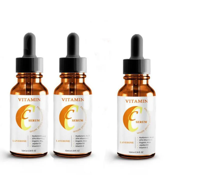 Vitamin C hyaluronic acid facial serum in 10ml bottle for brightening and anti-aging
