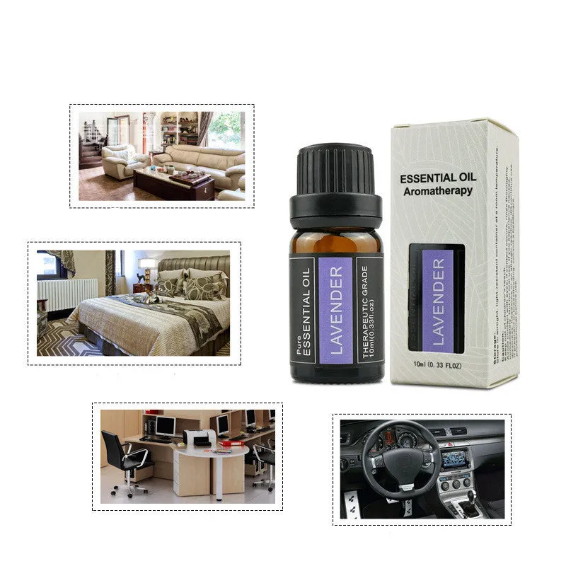 10ml essential oil bottle with single plant distilled fragrance, suitable for home car hotel use, multiple scents available