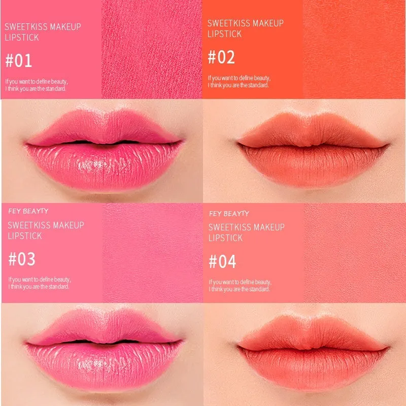 Fey Beauty moisturising lipstick stick in Cameo Brown Nude shade, 3.8g net content.