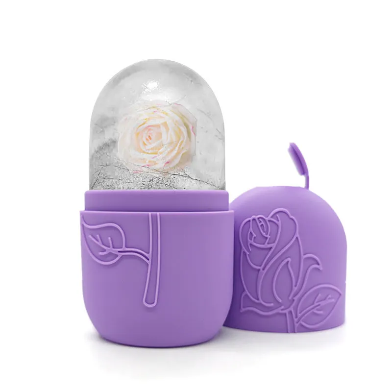 Facial ice tray massager facial roller in eight colours for relieving puffiness