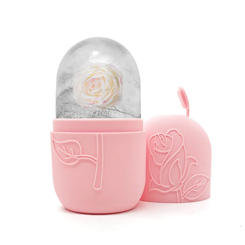 Facial ice tray massager facial roller in eight colours for relieving puffiness