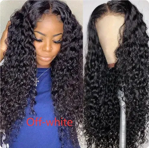 Fashion front lace synthetic wig with long curly hair and side bangs, available in multiple colours and sizes for ladies