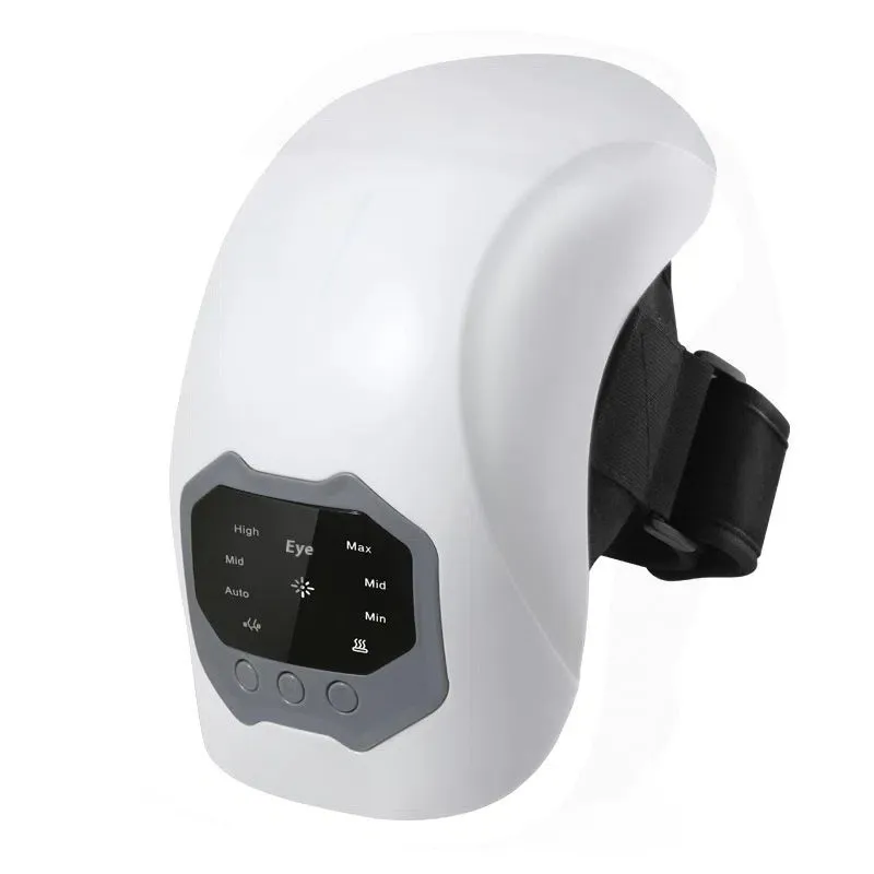 Wireless knee massager Moonlight White with red light heating and USB charging pad