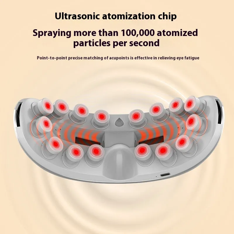 Rechargeable eye care machine with smart massage hot compress steam folding design ABS silicone