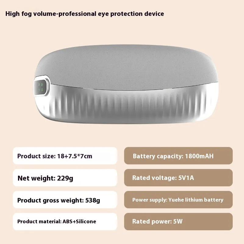 Rechargeable eye care machine with smart massage hot compress steam folding design ABS silicone