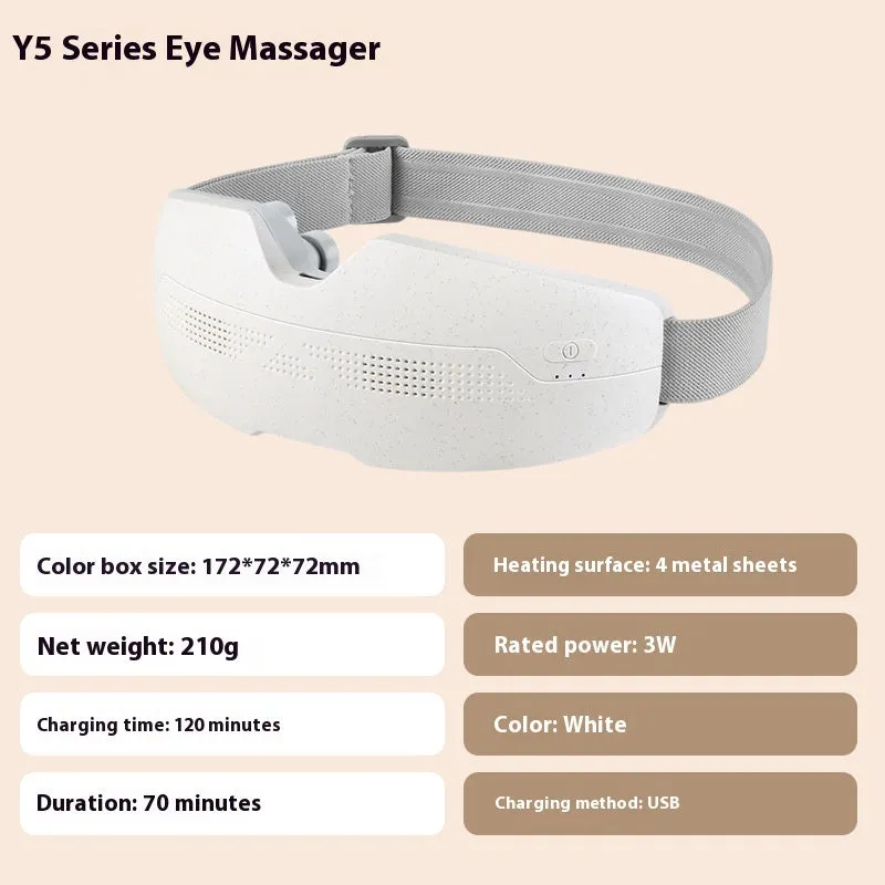 Rechargeable eye care machine with smart massage hot compress steam folding design ABS silicone