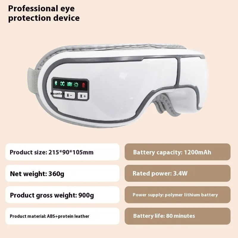 Rechargeable eye care machine with smart massage hot compress steam folding design ABS silicone