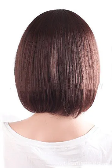 Short hair wig for women in natural colour, high-temperature fibre, realistic fashion style