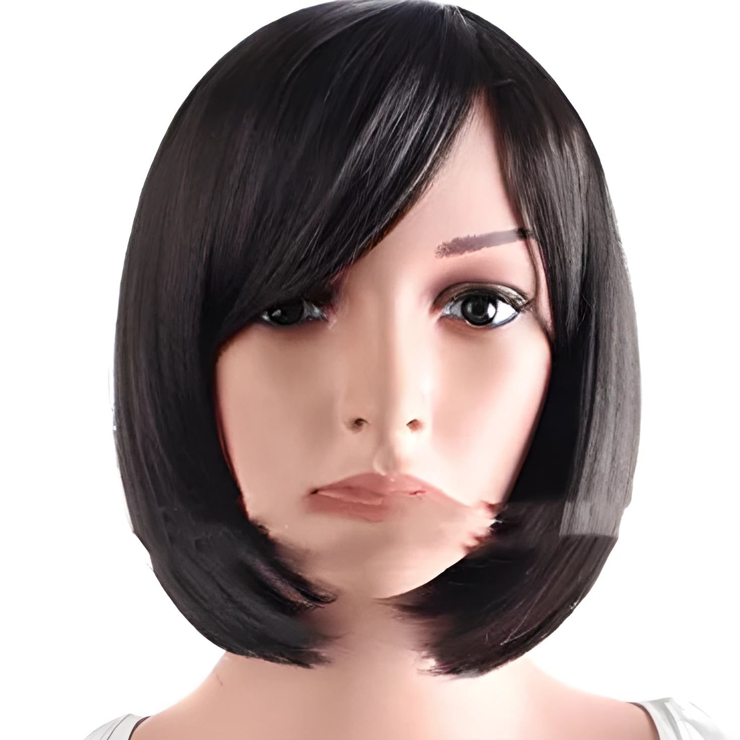 Short hair wig for women in natural colour, high-temperature fibre, realistic fashion style