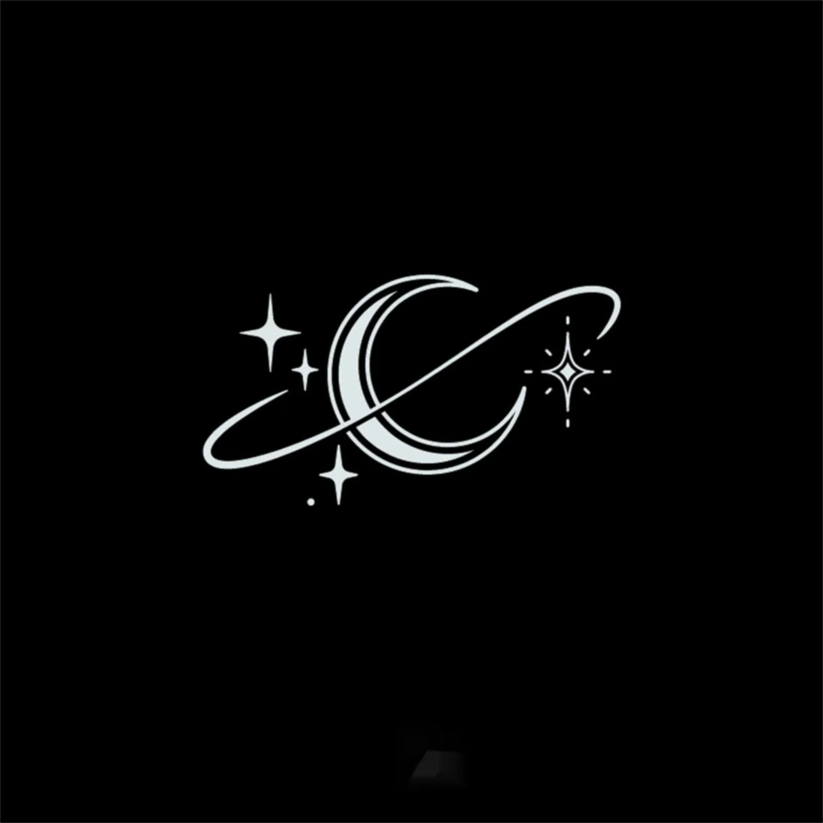 Waterproof herbal tattoo sticker with star ring moon design for temporary body art