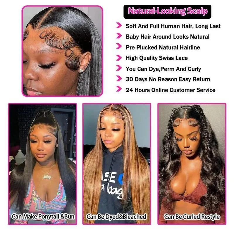 Long 44 inch 13x4 HD lace front wig in high temperature fibre, suitable for Christmas and Halloween