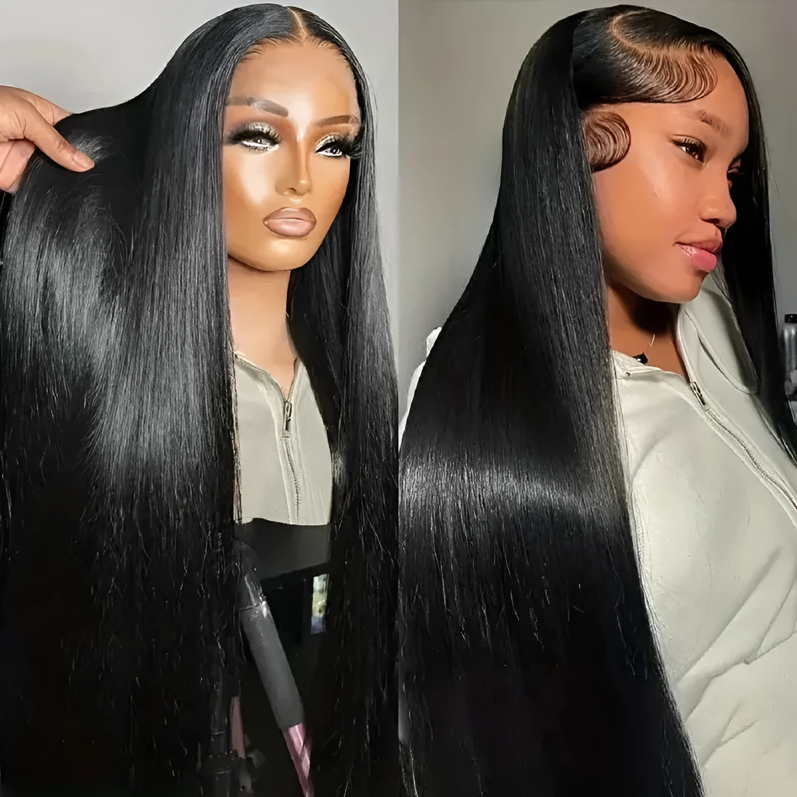 Long 44 inch 13x4 HD lace front wig in high temperature fibre, suitable for Christmas and Halloween