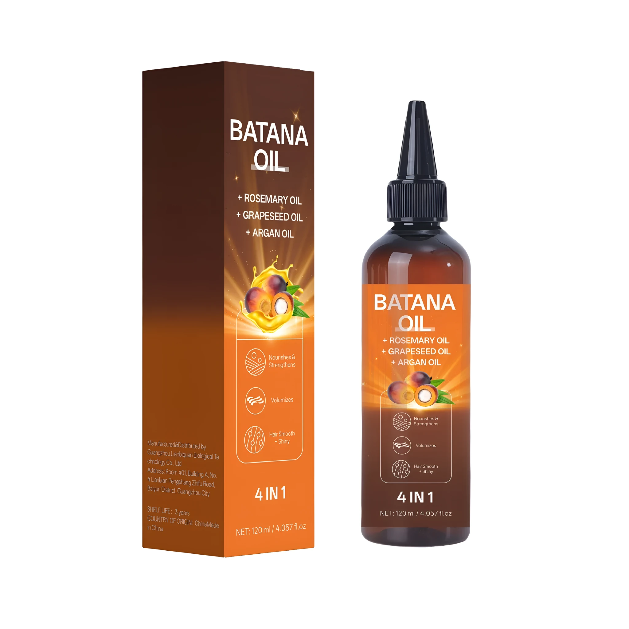 Batana styling cream treatment oil in container with strong anti-fracture and frizzy hair care properties