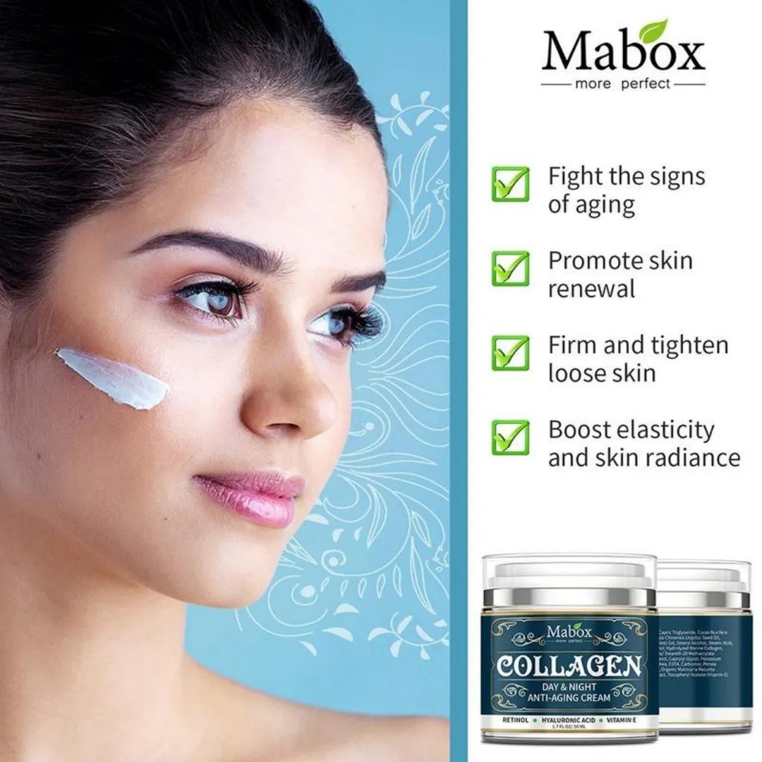 Collagen moisturizing facial cream 50g with SPF10 day and night formula for face and neck care