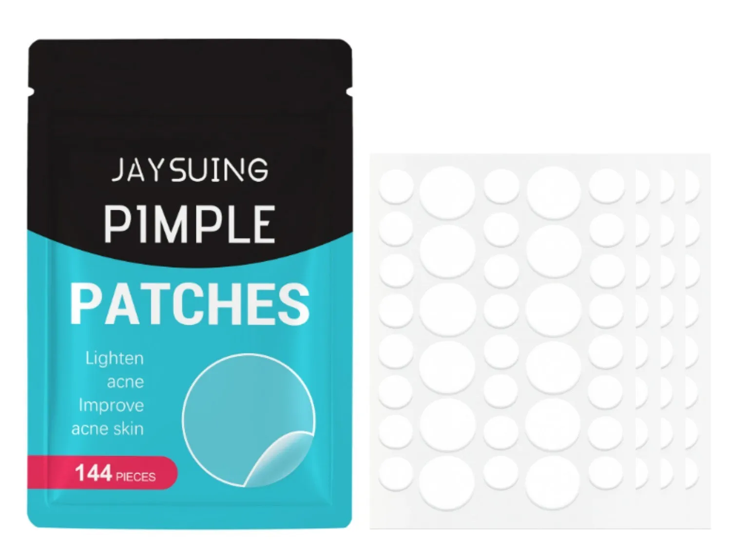 Tea tree oil acne patch pack of 144 pieces for facial blemish treatment