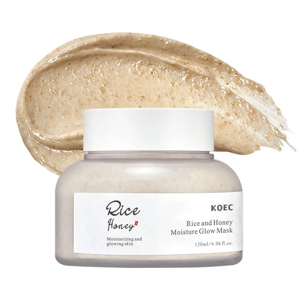 KOEC rice honey skin care three-piece set with facial mask essence and lotion in packaging