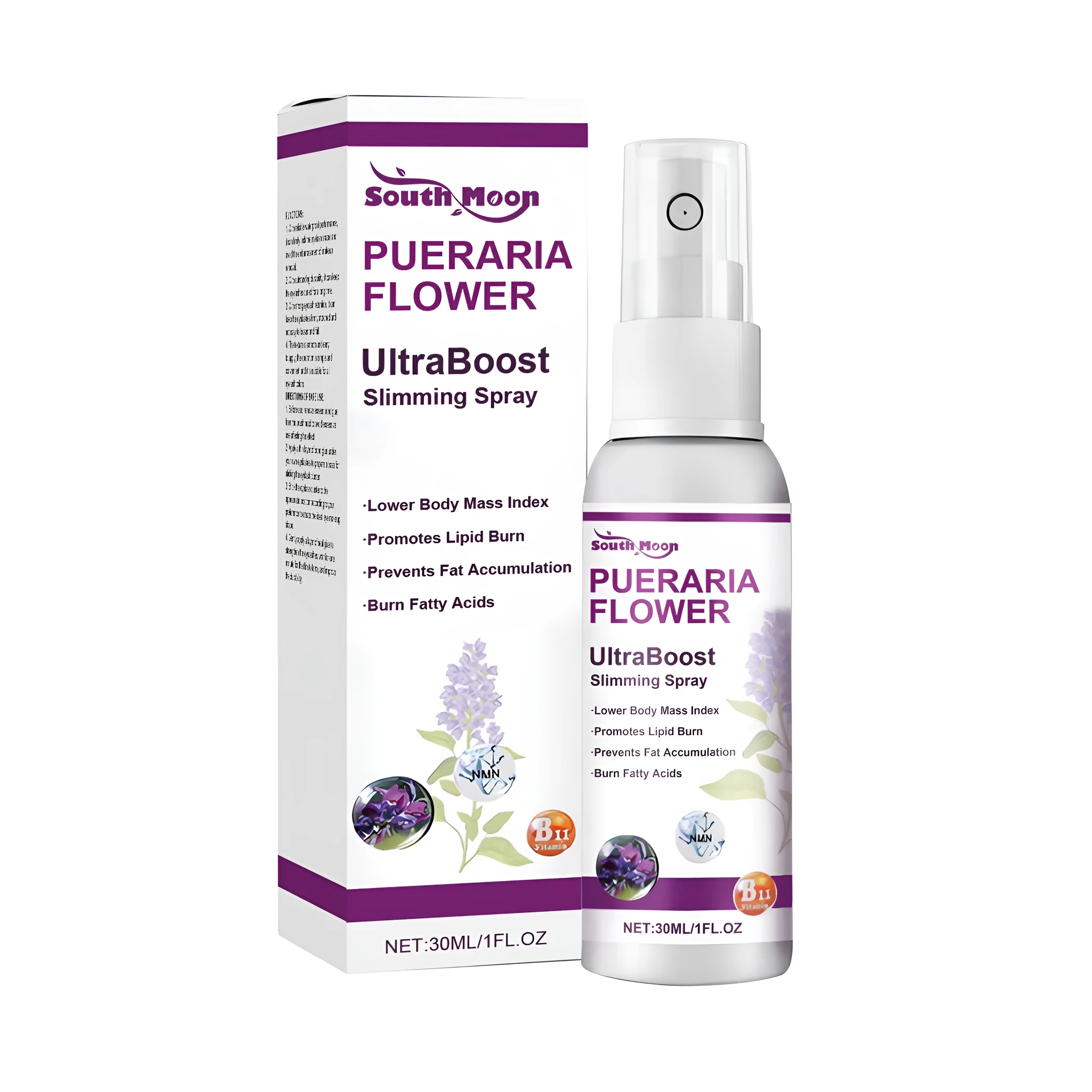 30ml slimming spray bottle with ginger and green tea extracts for topical body contouring