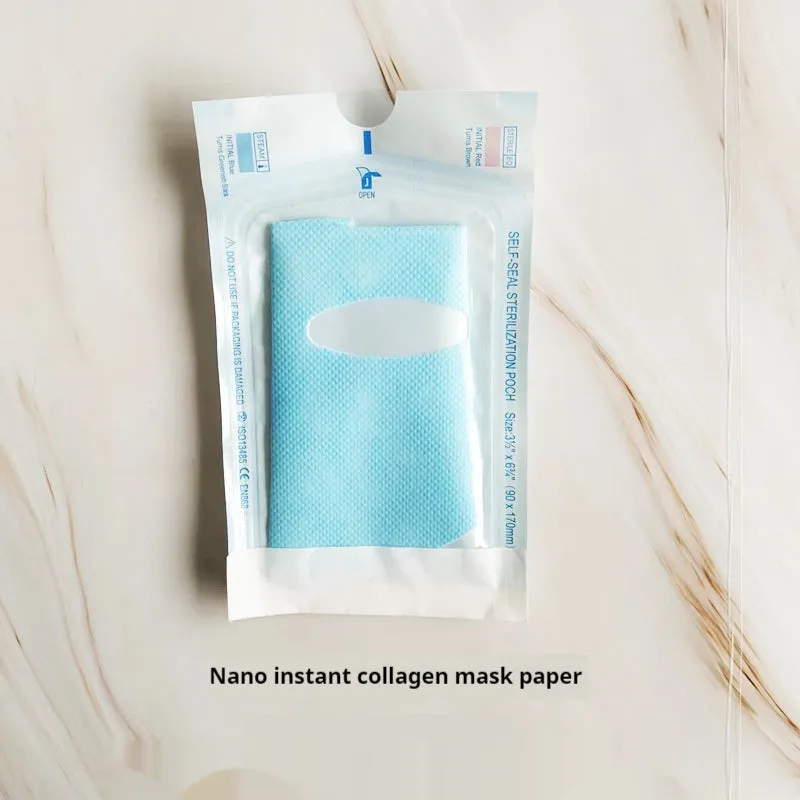 Hydrolyzed fiber filling soluble facial mask tablet in individual bag, non-woven fabric instant film dissolves in water