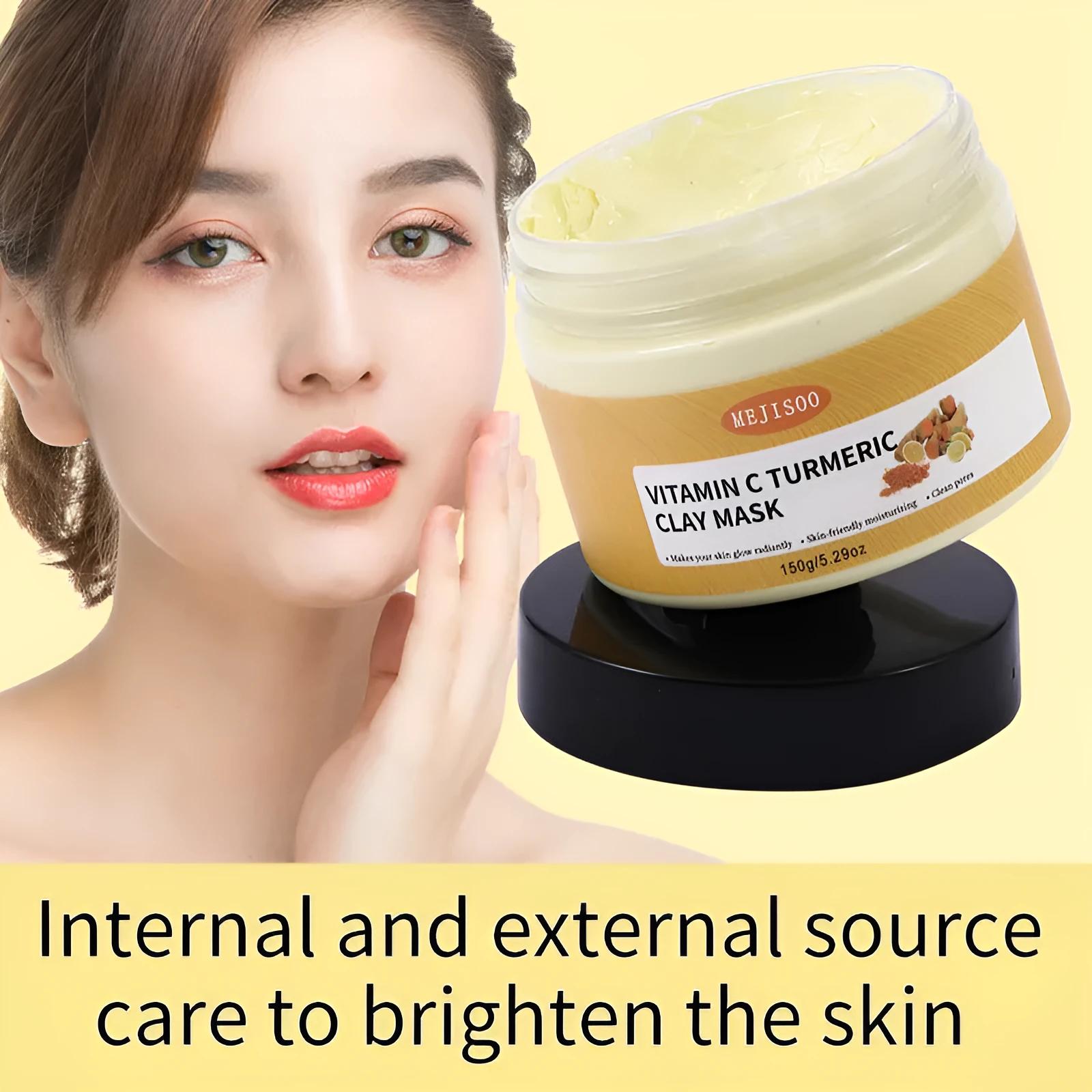 Turmeric Vitamin C exfoliating pore deep cleansing hydrating smear mask 150ml for mixed skin
