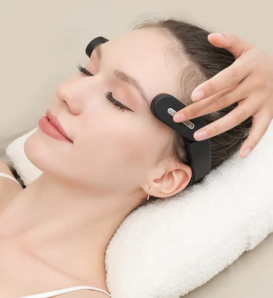 Rechargeable head temple massage instrument with 3-speed control for decompression, available in multiple colour editions