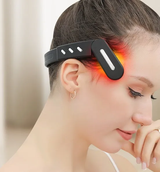 Rechargeable head temple massage instrument with 3-speed control for decompression, available in multiple colour editions