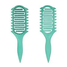 Bounce curl defining styling comb in black with hollow design for wet and dry use