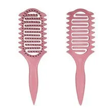 Bounce curl defining styling comb in black with hollow design for wet and dry use
