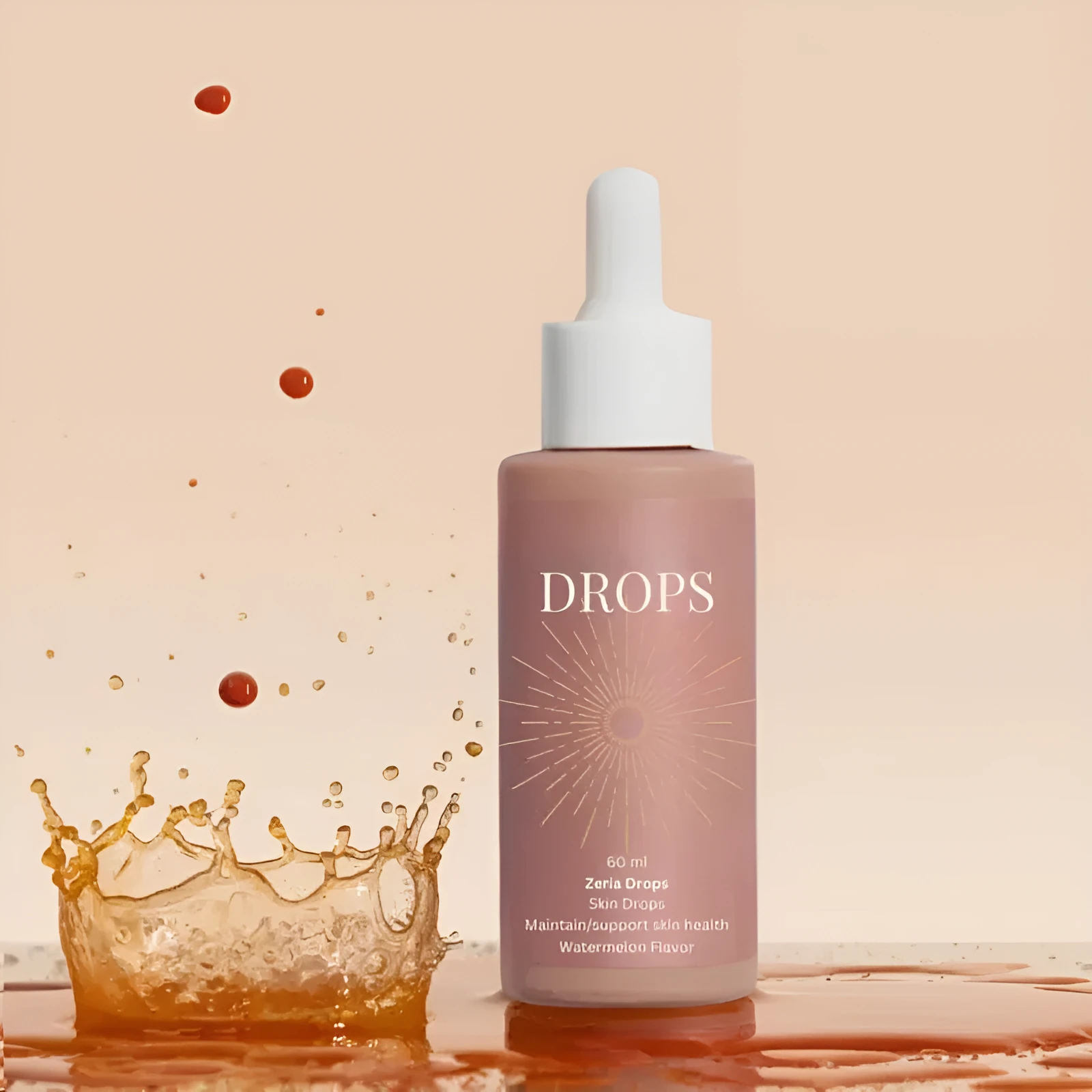 60ml bottle of sun tanning drops for enhancing natural skin colour without sun exposure