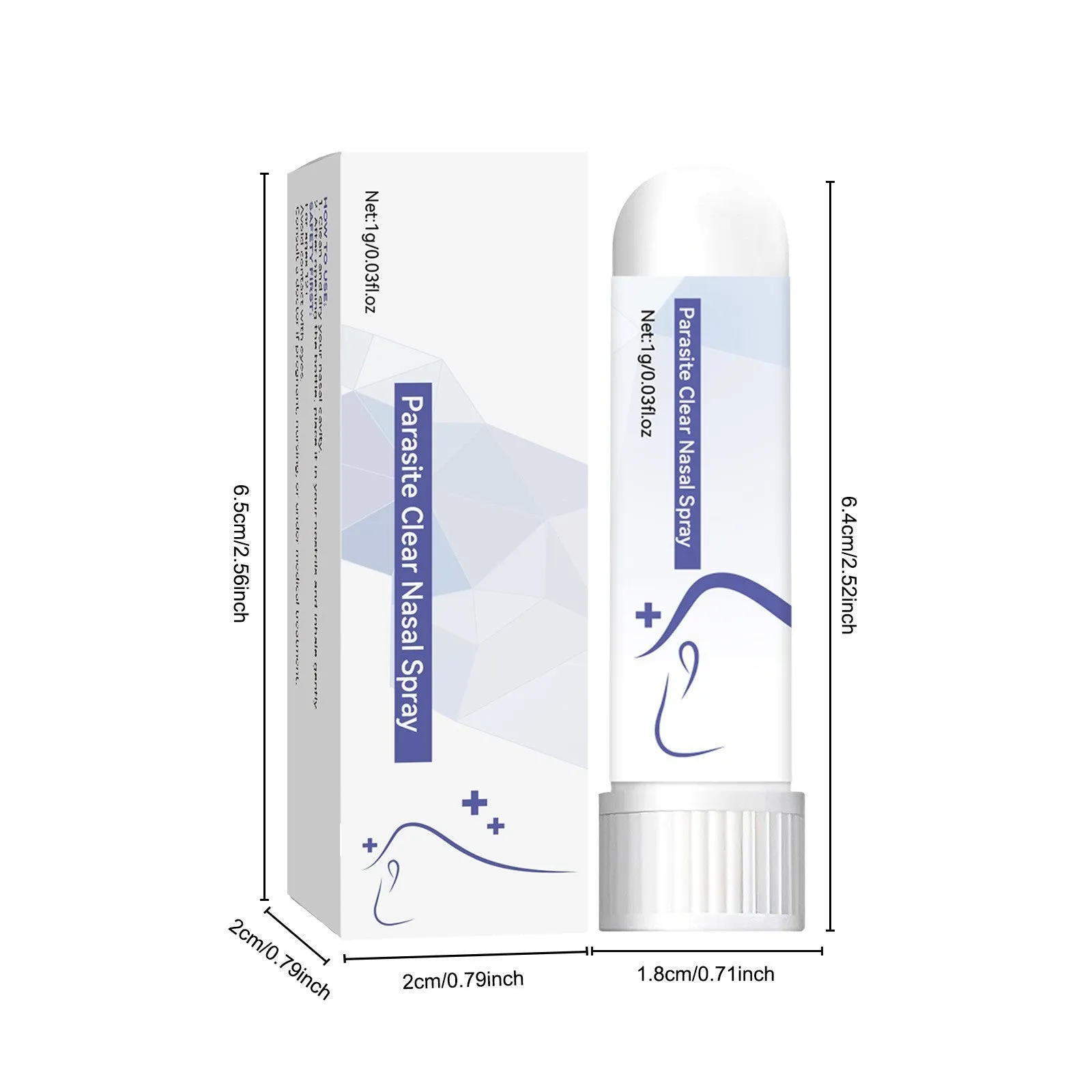 Clear plastic manual nose drain plunger suction device for adult sinus congestion relief.