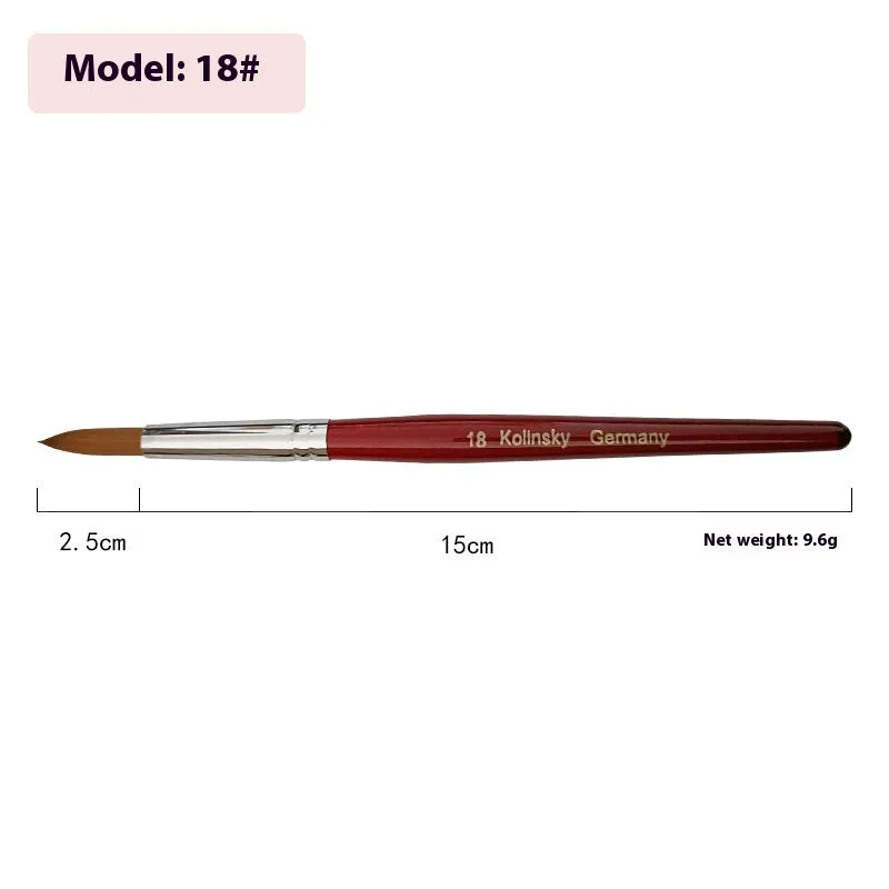 Rosewood nail art crystal pen with round tip on a wooden surface