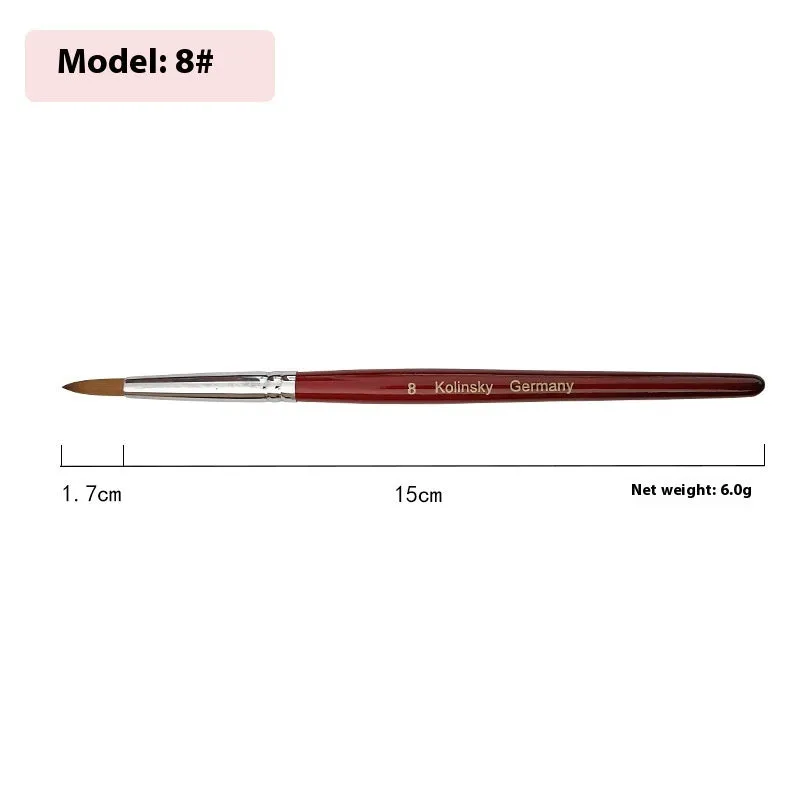 Rosewood nail art crystal pen with round tip on a wooden surface