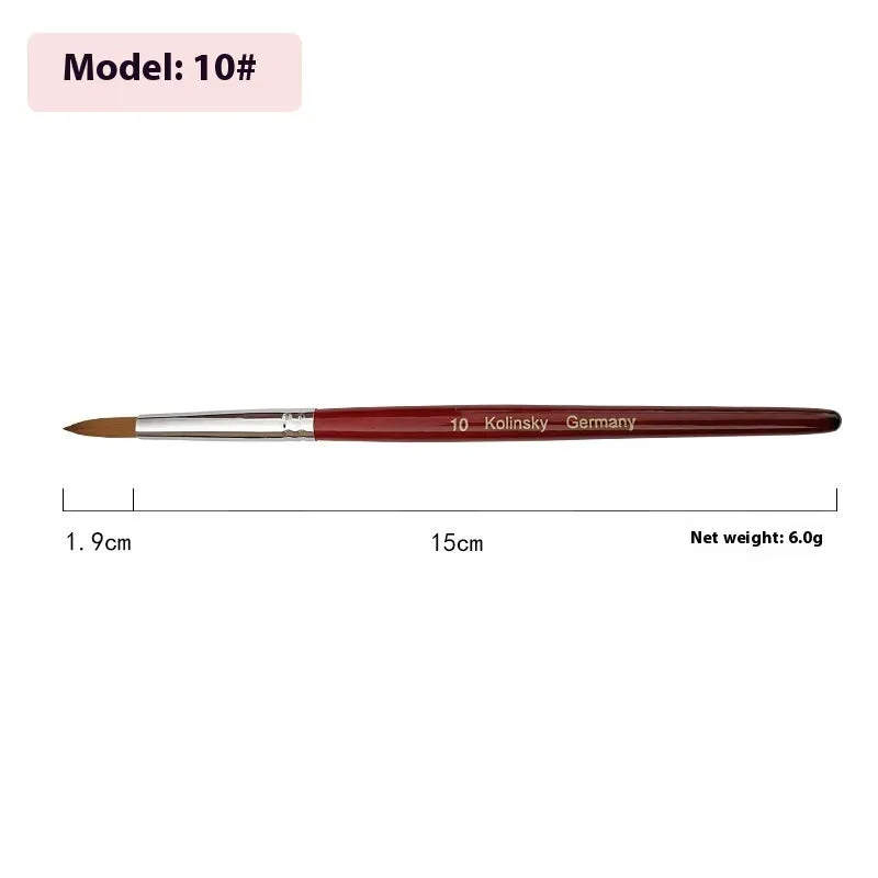 Rosewood nail art crystal pen with round tip on a wooden surface