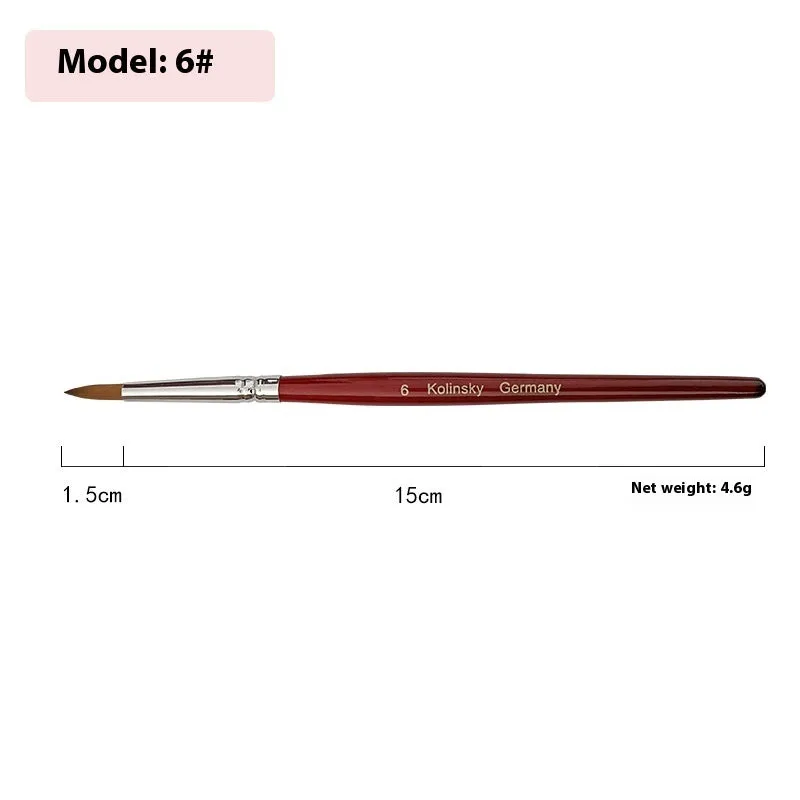 Rosewood nail art crystal pen with round tip on a wooden surface