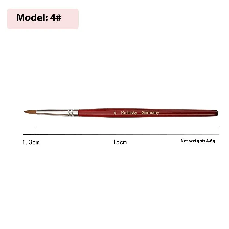 Rosewood nail art crystal pen with round tip on a wooden surface