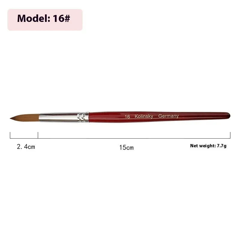 Rosewood nail art crystal pen with round tip on a wooden surface