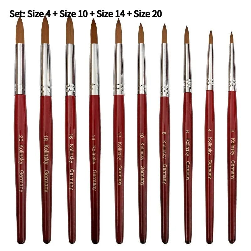 Rosewood nail art crystal pen with round tip on a wooden surface