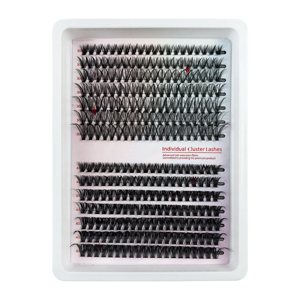 Large mixed false eyelash set in storage box with multiple style options